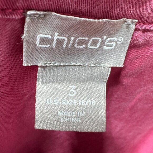 Chico's Twill Jacket Pink Size 16/18 - Picture 3 of 9